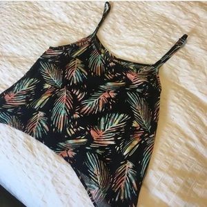 tropical cropped top